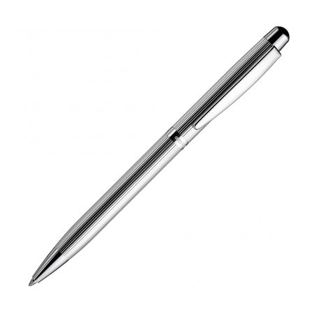 Otto Hutt Design 02 Silver Guilloche Pinstripe - Ballpoint