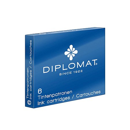 Diplomat Ink Cartridges (6 pcs) - Blue