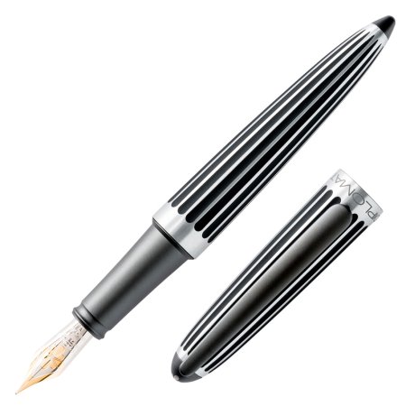 Diplomat Aero Stripes Black 14K Gold Nib - Fountain [F]