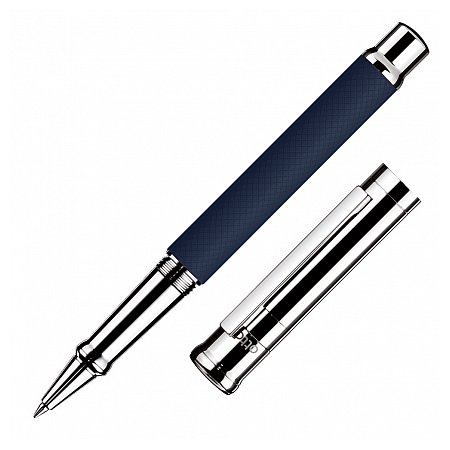 Otto Hutt Design 04 Guilloche Square Midnight Blue - Rollerball