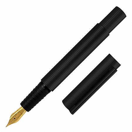 Otto Hutt Design 08 Piston Filler 18K Gold Nib Black - Fountain [B]