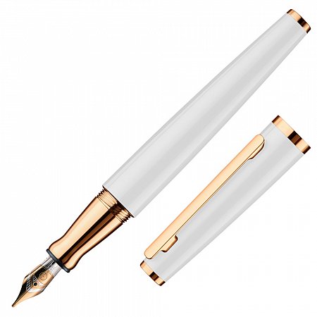 Otto Hutt Design 06 Shiny Lacquer White 18K Gold Nib - Fountain [F]