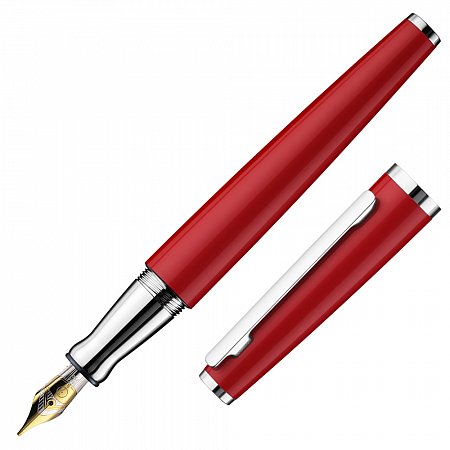 Otto Hutt Design 06 Shiny Lacquer Red 18K Gold Nib - Fountain [F]