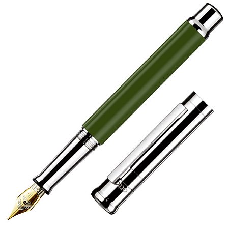 Otto Hutt Design 04 Shiny Lacquer Olive Green - 18K Gold Nib - Fountain [M]