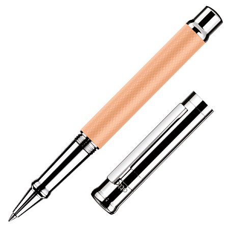 Otto Hutt Design 04 Guilloche Square Apricot - Rollerball