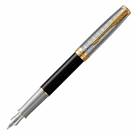 Parker Sonnet Metal Black 18K Gold Nib - Fountain [F]