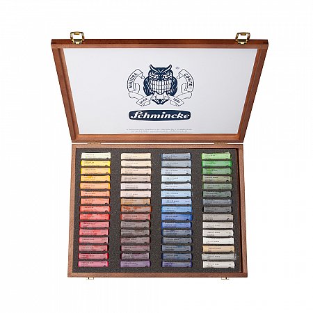 Schmincke Pastels wooden box TOP 60 pastels