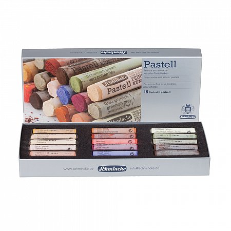 Schmincke Pastels cardboard set 15 pastels portrait